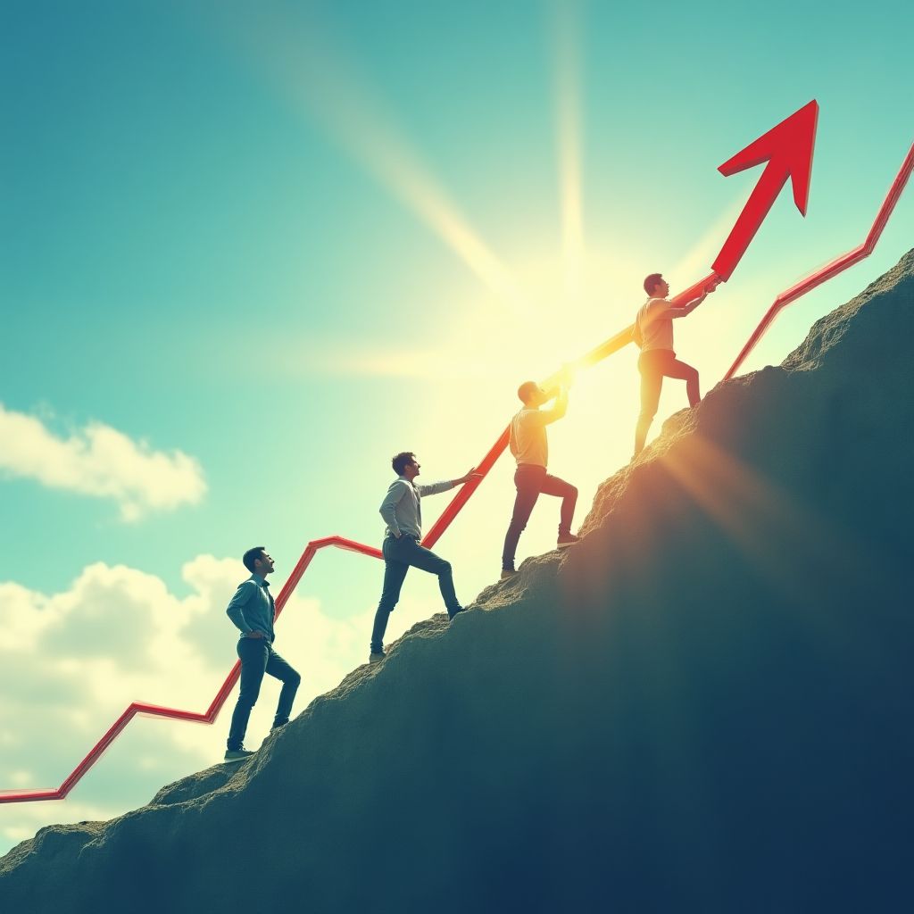 Visual representation of financial freedom journey